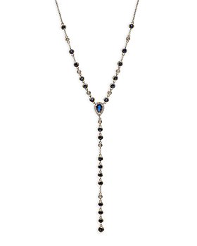 Bloomingdale's - Blue Sapphire & Diamond Lariat Necklace in 14K Yellow Gold, 18" - 100% Exclusive