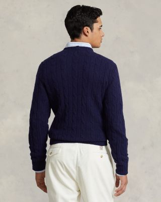 Cashmere Cable Knit Crewneck Sweater