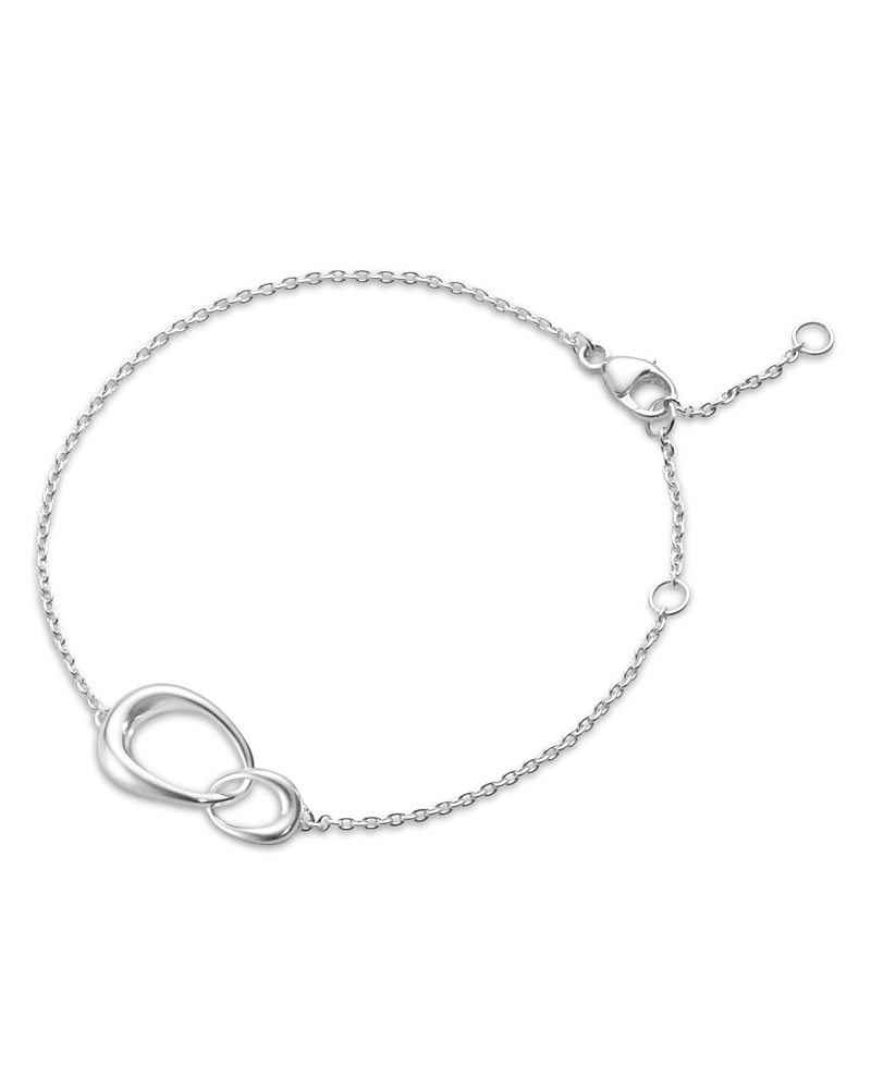 Georg Jensen Sterling Silver Offspring Link Bracelet In Silver