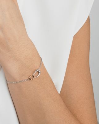 Sterling Silver & 18K Rose Gold Offspring Link Bracelet