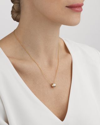 18K Rose, White & Yellow Gold Fusion Diamond Puzzle Inspired Pendant Necklace, 17.72"