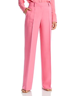Lafayette 148 Sullivan Straight Leg Wool & Silk Pants In Primrose