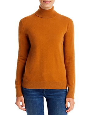 Shop Lafayette 148 Cashmere Turtleneck Sweater In Curry