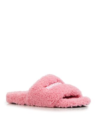 BALENCIAGA｜SLIPPERS (825468 WXLMC 9050) BALENCIAGA 550$ Men's Resort Slippers - White Soft Mule Logo