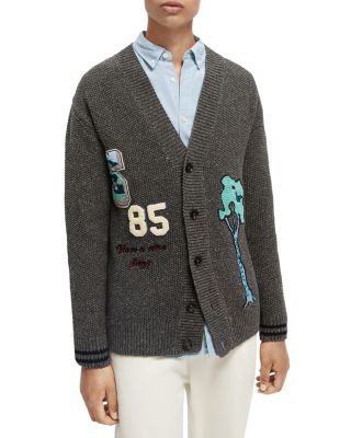 Scotch \u0026 Soda Embroidered Varsity Patch Cardigan