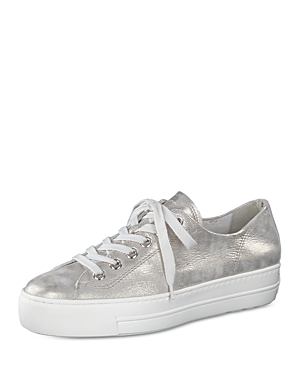Paul Green Women's Bixby Low Top Platform Sneakers In Mineral Antic Metallic