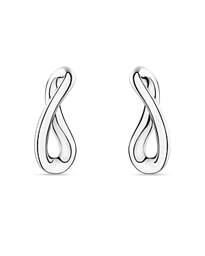 Shop Georg Jensen Sterling Silver Infinity Stud Earrings
