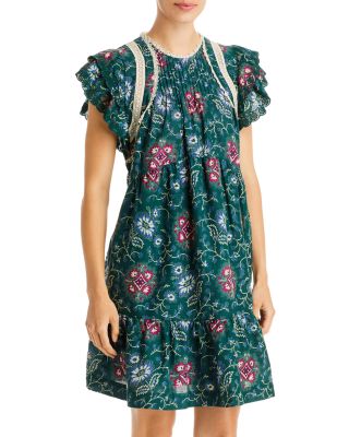 blue floral tunic dress Blue Metallic Maxi Dress One Shoulder main image 0