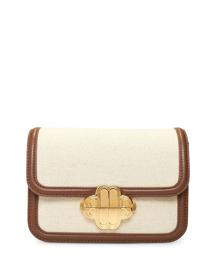 Maje Quilted Clover Bloom Leather Cross-Body Bag