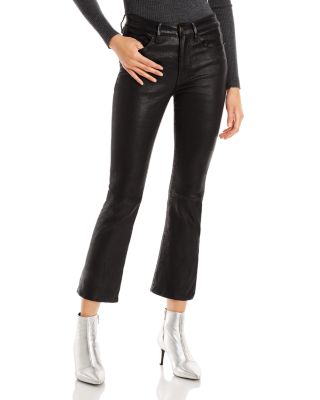 Frame Leather Le Crop Mini Boot | Washed Black | Size 24