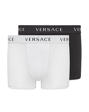 VERSACE JERSEY STRETCH COTTON BOXER BRIEFS, SET OF 2