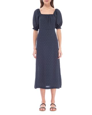 B Collection By Bobeau Puff Sleeve Midi Dress | Bloomingdale's