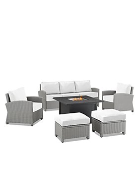 Sparrow & Wren - Bradenton 6 Piece Outdoor Sofa Set with Fire Table
