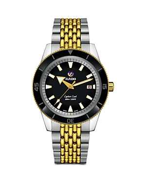 Shop Rado Captain Cook Watch, 42mm In Black/gold
