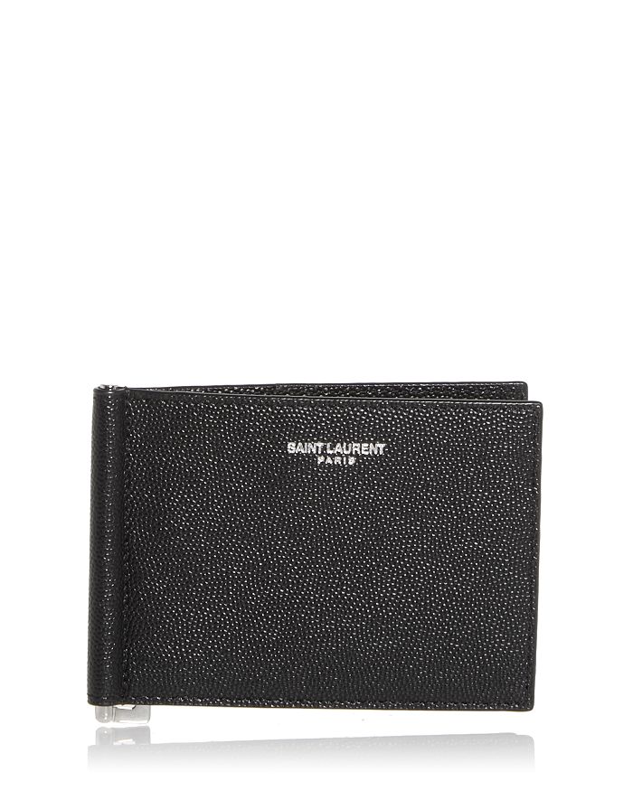 Saint Laurent Money Clip Leather Bifold Wallet | Bloomingdale's