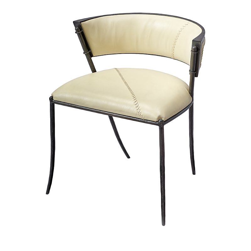 Jamie Young Nevado Leather Chair In Cream