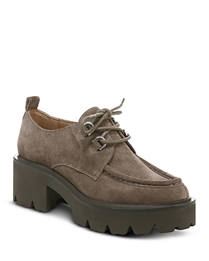 Sam Edelman Women's Monna Lace Up Platform Loafer Flats In Olive