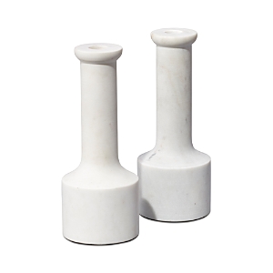 Shop Jamie Young Trumpet Candlesticks, Set Of 2 In White