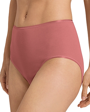 Hanro Cotton Seamless Full Briefs In Sweet Pepper