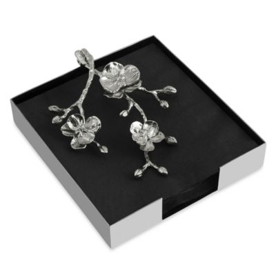 White Orchid Dinner Napkin Holder