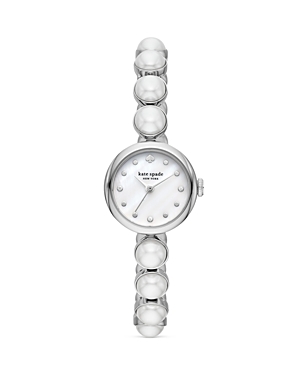 Kate Spade Monroe Watch, 24mm In White/silver