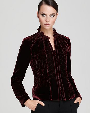 Tahari velvet jacket online