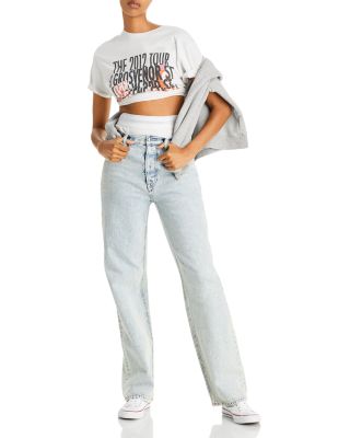 alexanderwang.t Underwear Waist High Rise Straight Leg Jeans