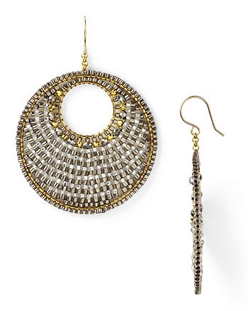 Miguel Ases Multi Metallic Bead Circle Earrings | Bloomingdale's