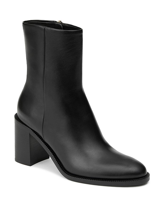 Lafayette 148 New York Women's Leather Block Heel Booties Bloomingdale's
