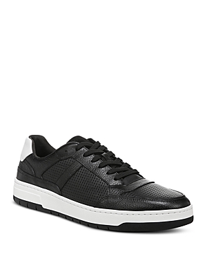 Shop Vince Men's Mason Perforated Lace Up Sneakers In Black