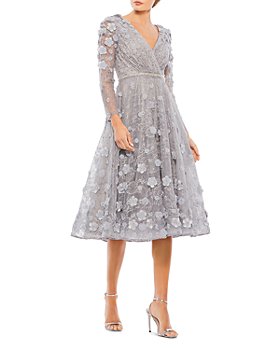 Mac Duggal - Floral Embroidery Embellished Dress