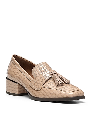 Shop Donald Pliner Women's Square Toe Tassel Loafer Flats In Mushroom