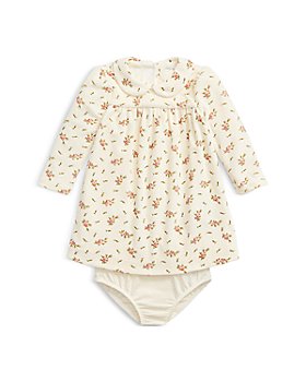 Ralph Lauren - Girls' Floral Velour Dress & Diaper Cover Set - Baby