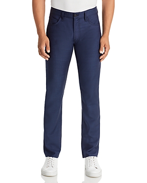 Armani Collezioni Regular Fit Ankle Length Trousers In Solid Medi