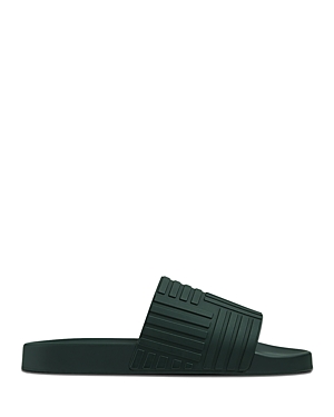 Bottega Veneta Carpet Grooved Rubber Sliders In Ink China