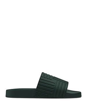 BOTTEGA VENETA MEN'S RUBBER CARPET SLIDE