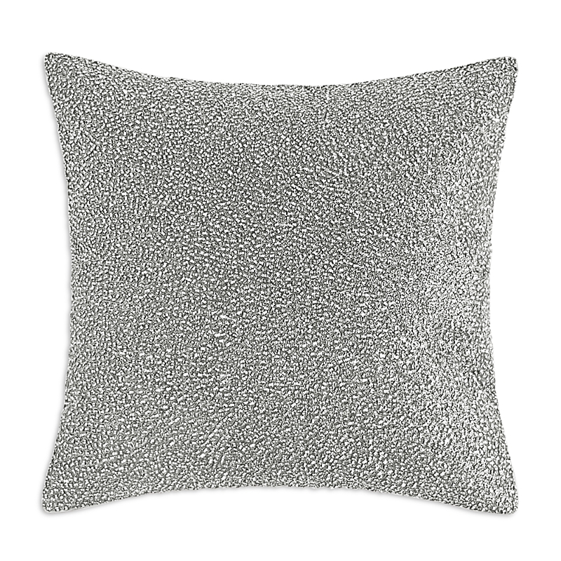 Hudson Park Collection Palmetto Cotton Silk Decorative Pillow, 18 X 18 - Exclusive In Silver