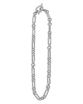 LAGOS - Sterling Silver Signature Caviar Mixed Link Statement Necklace, 24"