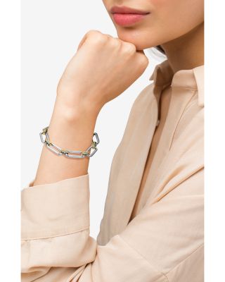 18K Yellow & Sterling Silver Signature Caviar Large Link Toggle Bracelet