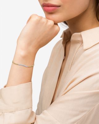 18K Gold & Sterling Silver Signature Caviar Superfine Diamond Bracelets