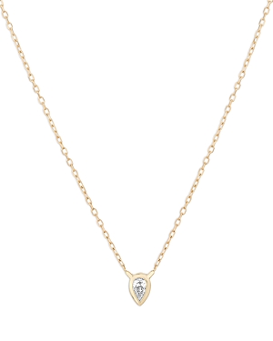 Adina Reyter 14k Yellow Gold Stacking Diamonds Diamond Pear Solitaire Pendant Necklace