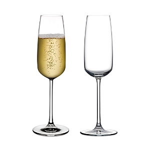 Shop Nude Glass Mirage Champagne Glass, Set Of 2 In Clear