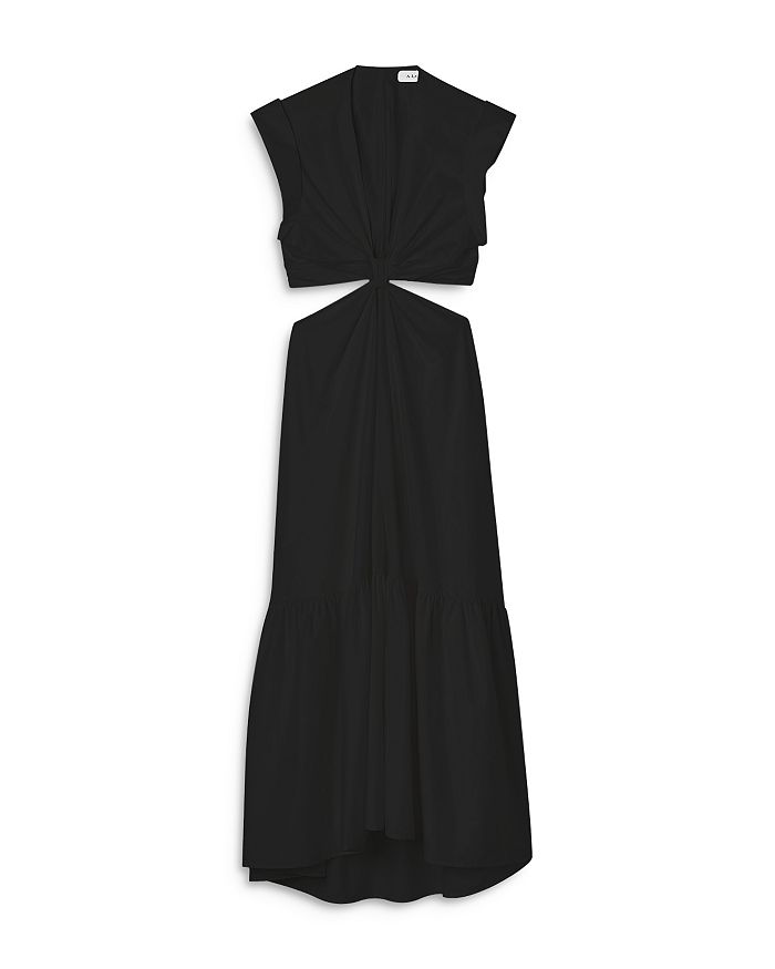 Shop A.l.c Alexandria Waist Cutout Dress In Black