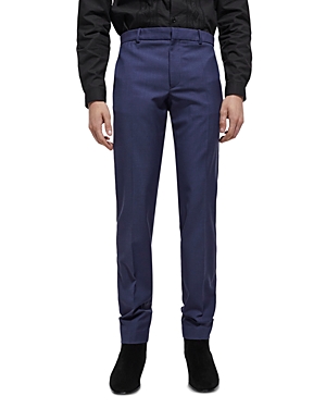 The Kooples Micro Check Suit Trousers In Navy