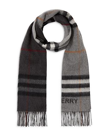 Burberry Contrast Check Cashmere Scarf | Bloomingdale's