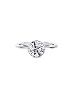 Micaela's Hidden Halo Round Bezel Set Engagement Ring in Platinum, 1.10 ct. t.w.