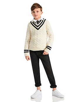 Ralph Lauren - Boys' V Neck Cricket Sweater, Big Kid - 150th Anniversary Exclusive