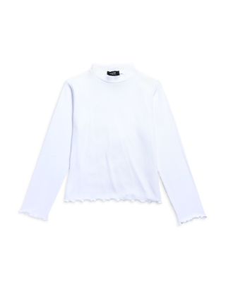 Girls' Ribbed Mock Neck Top, Big Kid - Exclusive