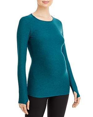 Beyond Yoga Maternity Classic Crewneck Top In Deep Sea