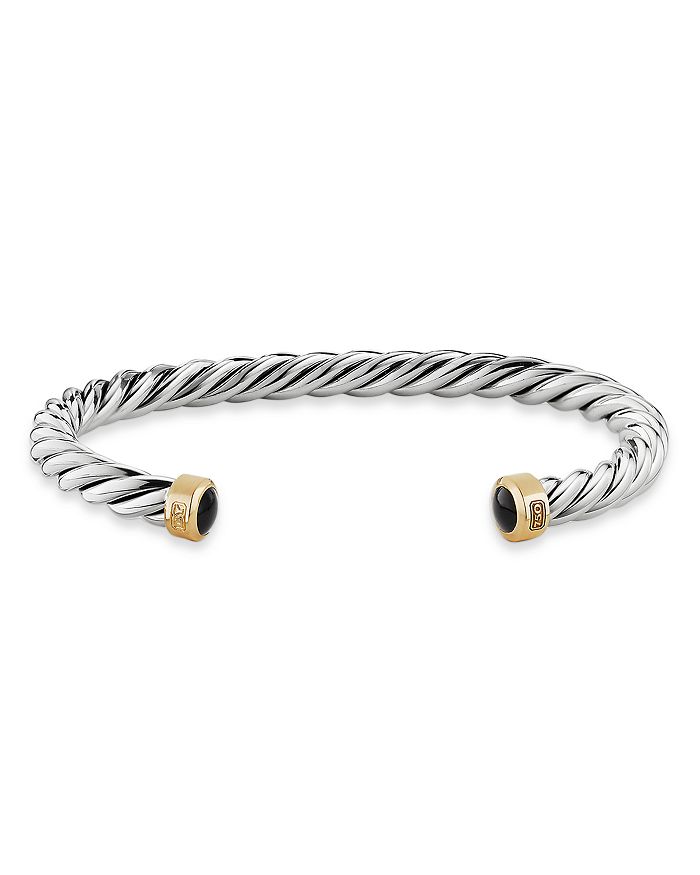 David Yurman - Men's Cable Cuff Bracelet in Sterling Silver & 18K Yellow Gold